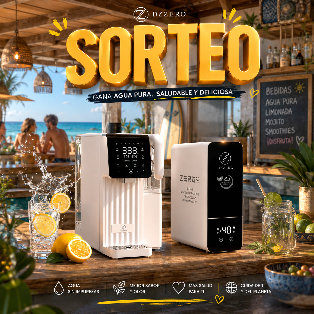 Máquina Ósmosis Inversa DZZERO – Premio del sorteo